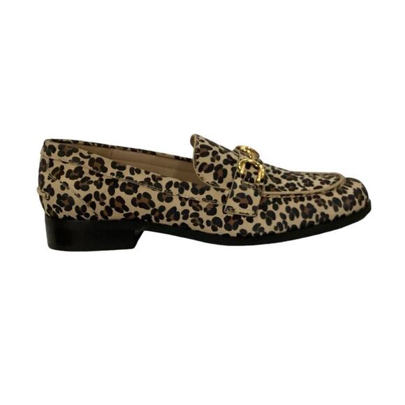 Stuart Weitzman Owen Buckle Loafer In Spotted Cheetah Suede Golden Beige 7.5 - Picture 2 of 15